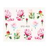 Fuente transfronteriza pegatina de calcomanía al agua para arte de uñas primavera rosa japonés rosa pequeña fresca pegatina para uñas flor joyería para uñas