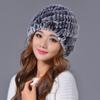Gorro de piel de conejo Rex grueso y cálido, estilo coreano, estilo piña, a la moda, 2021