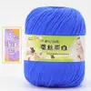 Fio de proteína de seda lã de bebê acrílico 6 fios tricô à mão suéter infantil lã de tricô DIY fio médio grosso pele
