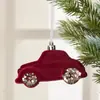Enfeites de árvore de Natal transfronteiriços arranjo de cena novas decorações de Natal nórdicas pingentes de plástico aveludados cor bordô