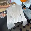 Garantia de Qualidade Antienvelhecimento Mãe Novo Estilo Chinês Estilo Nacional Camisa Básica Primavera e Outono Blusa de Temperamento Feminino Camisa Feminina Toque de Luxo