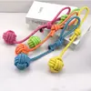 Juguetes para Perros Mascotas, Bola de Cuerda para Jalar Resistente a Mordidas para Perros Grandes, Suministros para Mascotas, Juguete de Bola con Nudo de Cuerda de Algodón para Perros Pequeños