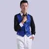 Colete masculino palco coral performance colete de lantejoulas rosa azul preto e branco colete dourado fantasia performance de dança