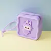 Monedero de silicona con forma de cueva cuadrada para niños, bolso cruzado para caminar, divertido y bonito bolso de silicona para cambio.