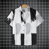 Camisa Floral Versátil para Vacaciones en la Playa para Hombre de Manga Corta Ins Atractivo Estilo Hawaiano Retro Holgada Camisa Chaqueta de Playa