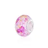 Pulseira de Joias DIY Acessórios com Contas Estilo Pintura a Tinta Multicolorida Pulseira Panjia Contas com Furo Grande Contas de Cristal Acessórios de Contas Soltas