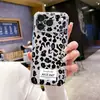 Funda para teléfono Apple 15pm estilo coreano 'hot girl' con estampado de leopardo negro, funda suave a prueba de golpes, venta al por mayor para comercio exterior, admite personalización