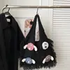 2025 Nuevo Bolso de Mujer Tejido Versátil de Hombro Único de Punto Popular de Comercio Exterior Otoño e Invierno con Bloques de Color Artísticos y Borlas