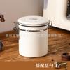 Tanque sellado para granos de café nuevo transfronterizo de acero inoxidable 304 con válvula de escape para almacenamiento en cocina, conservación fresca, tanque de almacenamiento sellado