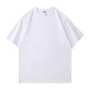 Al por mayor Camiseta de Algodón Puro 260g Hombro Caído Cuello Redondo Manga Corta Verano Estilo Nuevo Unisex Casual Holgada Color Sólido para Hombre