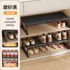 Los estantes escalonados del zapatero son retráctiles y ahorran espacio, una herramienta mágica para guardar zapatos con un soporte para zapatos de doble capa para la entrada