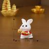 Micro paisajismo adornos pequeños animal lindo Año Nuevo conejo lindo conejo lindo jardinería Año Nuevo resina accesorios creativos