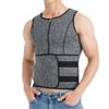 Colete com zíper transfronteiriço quente cinto duplo roupa de suor fitness masculina fino corrida esportes suor roupa explosiva atacado