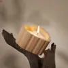 Amapola DIY Resina de Cristal Yeso Forma de Corazón Diamante Taza para Velas Quemador de Incienso Adorno Molde de Silicona