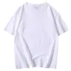Camiseta de Algodón Peinado 200g Color Sólido Versátil Básica de Manga Corta Ropa Interior para Hombres y Mujeres Algodón Puro Uniforme de Clase Camisa Cultural Estampado