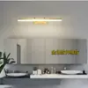 Luz frontal para espelho de banheiro, LED com instalação sem furos, luz de armário de espelho retrátil, luz de espelho de banheiro de três cores, luminária de parede, atacado de fábrica