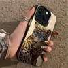 Estojo para Celular iPhone 18 Pro Max Estampa de Leopardo Comércio Exterior Europeu e Americano iPhone 17 Capa Protetora Fosca Pintada Tendência