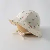 Chapéu de Bebê Yipan Primavera e Outono Novo Renda Floral Princesa Meninas Chapéu de Sol Chapéu de Pescador Proteção Solar Chapéu Balde para Bebê