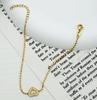 Design Nicho de Moda Pulseira Geométrica de Zircônia Aço Titânio Luxo Leve Pulseira de Zircônia Incrustada Aço Titânio Pulseira Redonda de Zircônia