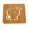 Casa Mat Isolante Térmico de Desenho Animado de Madeira Mat de Mesa de Jantar Mat Antiderrapante para Panela Almofada Criativa Fofa Mat de Chá Mat de Tigela Porta-copos