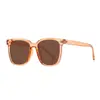 Gafas de Sol Color Atardecer con Montura Negra, Nuevas Gafas de Sol Degradadas Estilo Coreano para Hombres y Mujeres, Gafas de Sol de Alta Gama Ins, Tiktok