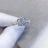 Anillo Auténtico de Diamante Mosane Oro de 18K Incrustado Color D Super Brillante Anillo de Diamante Mosane Incrustaciones Micro Incrustado Diamante Mosane Niutou
