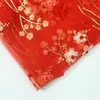 Flor de ordem manual novo vestido camisa gola halter tecido bordado mancha linha multicolorida bordado plano tecido bordado