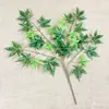 Folhas artificiais de bordo canadense, galhos falsos, folhas, plantas verdes, decorações de outono, paisagismo de jardim, folhas artificiais atacado