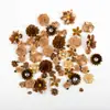 68 peças Venda Quente Amazon traje de Adesivo cáqui Flor de Fita Artesanal Corsage DIY Flor de Pulso Flor Decorativa