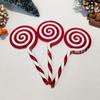 Regalo de Navidad Bastón de Caramelo Acrílico Imitación Decoración Navideña Bastón Adorno Colgante para Árbol de Navidad Paleta Dulce Manualidad Pequeña
