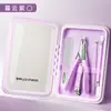 Tesoura para Cutícula em Aço Inoxidável Kit Manicure, Alicate Bico de Águia, Conjunto de Ferramentas para Manicure, Conjunto de Cortadores de Unha, Conjunto de 5 Peças em Estoque