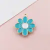 Pingente de Flor Margarida em Liga Esmaltada Acessórios de Joia DIY Pingente para Pulseira Chaveiro Flor Colorida