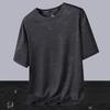 Camiseta de manga curta masculina Verão Fina Moda Esportes Running Ice Sense Secagem rápida Respirável Ice Silk Meia-manga Roupas de verão