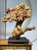 Ornatos de Raiz de Madeira de Cânfora Esculpida, Esculturas em Madeira de Guanyin Bodhisattva, Artesanato de Cipreste-do-Japão, Decorações para Sala de Estar, Presentes Grandes para Inaugurações de Empresa