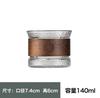 Taza de té de estilo japonés, de vidrio transparente resistente al calor, taza de degustación de té, taza de agua para el hogar, taza individual, juego de té de kung fu