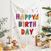 Estilo Ins Popular Tecido de Fundo para Aniversário Bandeira Pendurada Tecido Pendurado Tapeçaria de Aniversário Layout de Cena de Festa Decoração de Foto Tecido de Parede