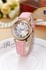Comercio exterior AliExpress pedrería luminosa cuero deslizante taladro reloj reloj de cuarzo damas mano deslizante taladro reloj 773
