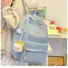 Mochila de estilo japonés, minimalista y versátil, adecuada para chicas de secundaria y preparatoria, perfecta para llevar libros a clase, con gran capacidad