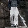 Pantalones de trabajo plisados estilo americano transfronterizos para hombre y mujer, pantalones exteriores de tres pruebas para primavera y otoño, pantalones casuales holgados y versátiles, pantalones largos deportivos