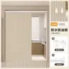 Cortina plegable para puerta con cortina de tela impermeable y a prueba de aceite para olores a aceite y humo de cocina Cortina de cortina divisoria a prueba de viento