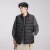90% Plumón de Pato Blanco 2026 Invierno Nuevo Chaleco Ligero Chaqueta de Plumón Ropa de Abrigo Estilo Exterior para Hombre