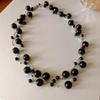 Collar Largo de Perlas Europeas y Americanas Transfronterizo para Mujer Apilado Estilo Elegante Francés Cadena Explosiva de Lana