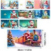 Tarjetas de Felicitación Navideñas Populares Transfronterizas Multiserie Hechas a Mano con Diamantes Juego de 9 Piezas con Sobres Pegatina de Diamante Dibujos Animados Juego de 6 Piezas