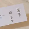 Colección de Pendientes de Hueso de Titanio Estilo Coreano, Pendientes de Lujo Ligero con Lazo para Mujer, Accesorios Sencillos para Orejas con Pasador de Plata S925