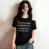 Algodão 40 fios [92% algodão 8% elastano] 100kg T-shirt de verão feminina Plus Size com ombros à mostra e manga curta