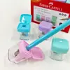 Apontador de lápis Faber-Jia 3819 alemão flip mini barril de macaron apontador de lápis apontador de lápis para crianças e alunos do ensino fundamental