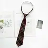 Estilo Japonés jk Corbata Mujer Talla Única Perezoso Preppy Estilo Camisa Uniforme Accesorios Uniforme Estudiante Cuadros Pareja Masculina Mismo Estilo