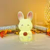 Luz Noturna Coelho da Lua Fofo de Meio Outono Criativo Fofo Brinquedo Luminoso Quarto Cabeceira Ornamento de Coelho como um Presente para Amigos