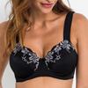Sujetador de Talla Grande Estilo Europeo y Americano para Comercio Exterior con Tirantes Anchos, Alivia la Presión, Ultradelgado, Bordado Exquisito, Ribete de Encaje, Lencería Sexy