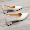 Zapatos Casuales de Moda de Punta Versátiles de Tacón Alto 2026 Primavera y Otoño Nuevos Zapatos de Piel Suave Estilo Hada para Mujer para Uso Exterior en Verano